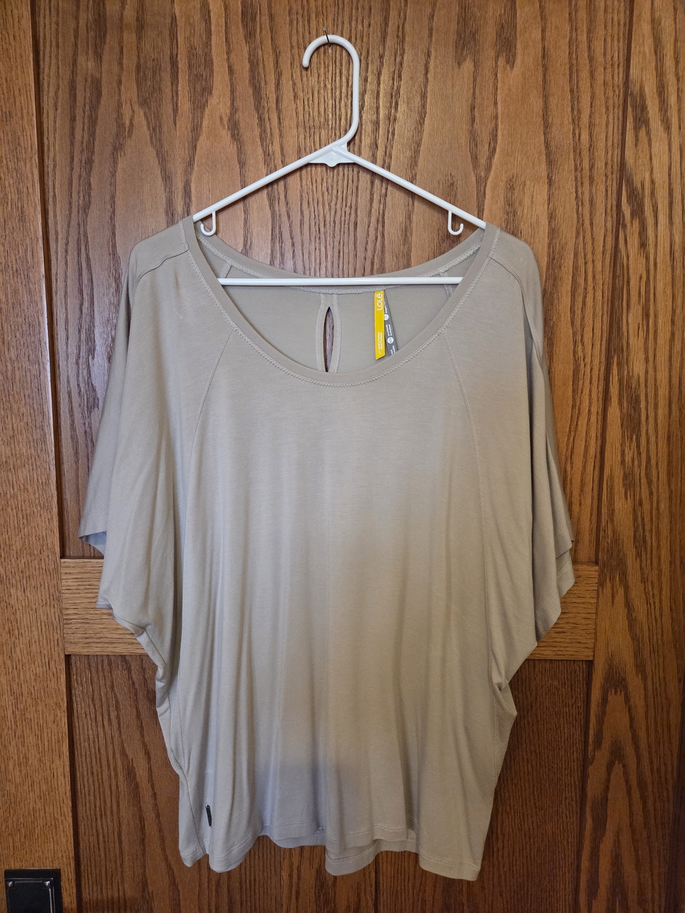 Lole Taupe Dolman-Sleeve Scoop Neck Tunic